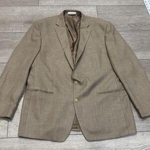 Vintage Lauren Ralph Lauren Jacket Men's 46L Brown Blazer Linen Poly Blend